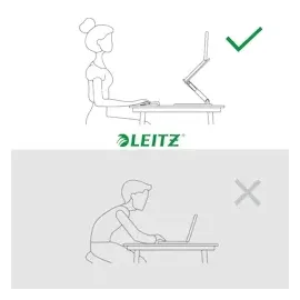 Leitz Ergo Multi-Winkel Laptopständer 63% recycelter Kunststoff, Weiß