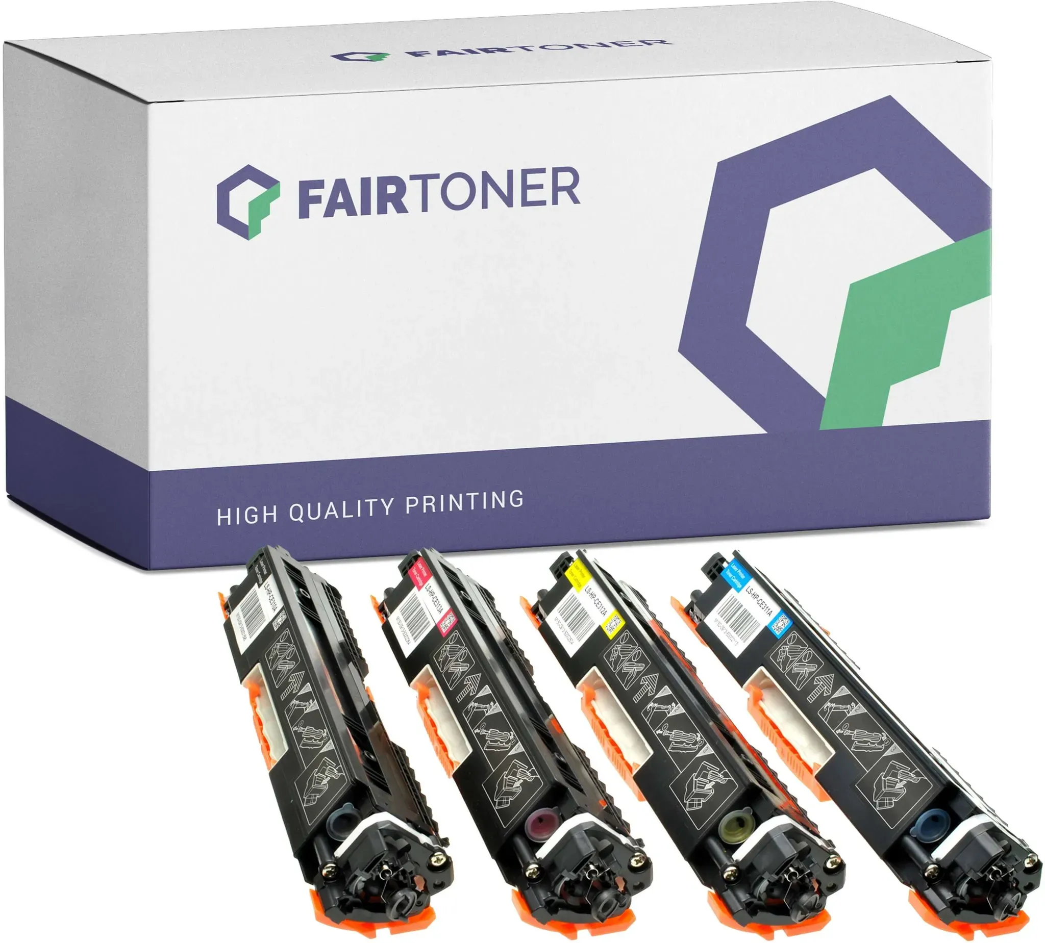 4er Multipack Set Kompatibel für HP CE310A-13A Toner