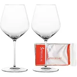 Spiegelau Hi-Lite Burgunderglas 734 ml 2er Set + Poliertuch