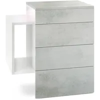 Vladon Nachttisch, Hellgrau, Holzwerkstoff, 60x63x36 cm, Schlafzimmer, Nachttische