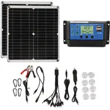50-w-solarset Mit 60-a-regler Und 2 Usb-anschlüssen Für Wohnmobile Und Notfälle