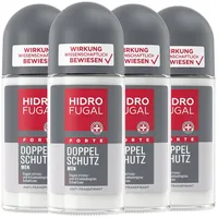 Hidrofugal Men Forte Doppelschutz Anti-Transpirant Deodorant Roll-On 4 x 50 ml