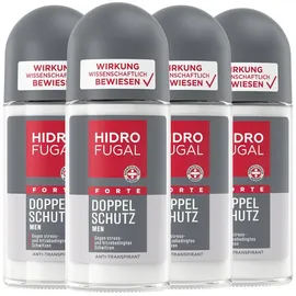 Hidrofugal Men Forte Doppelschutz Anti-Transpirant Deodorant Roll-On 4 x 50 ml