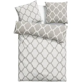 OTTO home Alba Biber grau/weiß 200 x 200 cm + 2 x 80 x 80 cm