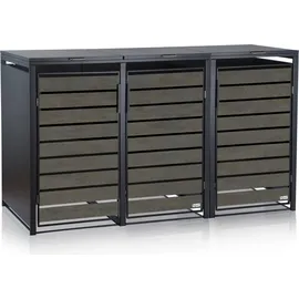 Zelsius Mülltonnenbox 3er 120-240 l anthrazit
