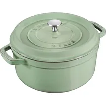 Staub Cocotte 20 cm rund salbeigrün