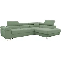Mirjan24 Ecksofa Torezio Cord 2-Sitzer Grün