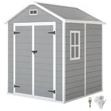 Outsunny Gerätehaus 2,4 m2 1,82 x 1,51 m Grau
