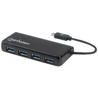 Manhattan 164924 4 Port USB-C® Dock/Hub, Ports USB-A (x4)