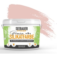 SEEBAUER diy® Silikatfarbe Rot für Innen (No. 329 Cherry Kiss 5,0 Liter) Mineralfarbe Rottöne hohe Deckkraft