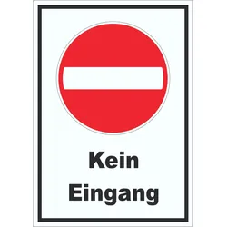 HB-Druck Kein Eingang Aufkleber A7 (74x105mm)