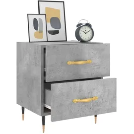 vidaXL Nachttisch Betongrau 40x35x47,5 cm Holzwerkstoff