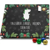 Mr. & Mrs. Panda Schoko Adventskalender Einhorn Joker - Schwarz - Geschenk, Einhörner, Hofnarr, Mittelalter, Einhorn Deko, Unicorn, Gaukler, Schok... - Schwarz