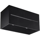 SOLLUX lighting Deckenleuchte Lobo 2 schwarz H: 20 cm Wohnzimmer Esszimmer Schlafzimmer