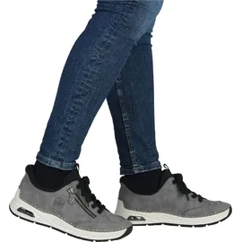 Rieker Damen Sneaker Grau/Schwarz 38