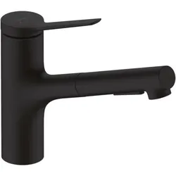 Hansgrohe Zesis M33 Küchenarmatur, ComfortZone 150, 2 jets mattschwarz