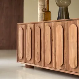 Tikamoon Olga TV-Schrank 195 cm Beige Akazie