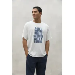 ECOALF für Herren. MCMGATSWASTE0803S24-000 T-shirt Abfall weiß (XL), Lässig, Kurzarm, Bio-Baumwolle, Nachhaltig, Recycelte Baumwolle