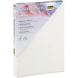 IDENA Keilrahmen mit Leinwand aus 100% Baumwolle, Grammatur 380 g/m2, für Öl- und Acrylfarben, ca. 13 x 18 cm weiß