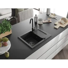 Mexen Enzo Granitspüle 576 x 465 mm Schwarz