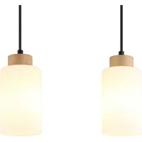 GLOBO Pendelleuchte 3-flg. 60 cm Holz braun
