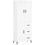 vidaXL Highboard Hochglanz-Weiß 69,5x34x180 cm Holzwerkstoff 69,5x180cm (3200003)