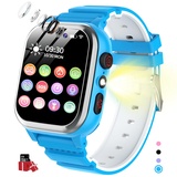 POKUJNFY Smartwatch Kinder Uhren 26 Spiele, Telefon, Schrittzähler, Kalorien -SOS HD-Kamera, MP3, Video, Stoppuhr Uhr Kinder Smartwatch Jungen Mädchen Geburtstagsgeschenke [Inklusive-SD-Karte]