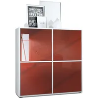 Vladon Highboard, Bordeaux, 104x105.5x35.5 cm, Wohnzimmer, Kommoden & Sideboards,