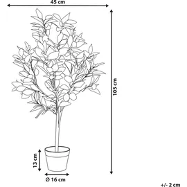 Beliani Kunstpflanze Lemon Tree 105 cm