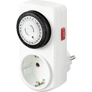 Sygonix SY-5042668 Steckdosen-Zeitschaltuhr analog Tagesprogramm 3680 W IP20 Dauerbetrieb