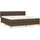 vidaXL Boxspringbett mit Matratze Dunkelbraun 180x200 cm Stoff