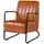 Massivmoebel24 Sessel Echtleder 59 x 85 x 84 cm Cognac