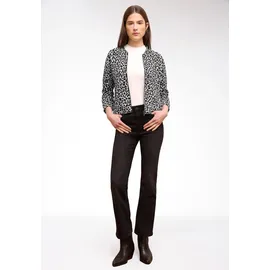 street one studio Cardigan mit allover Leoprint Schwarz 44