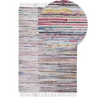 Beliani Teppich bunt 140 x 200 cm Baumwolle