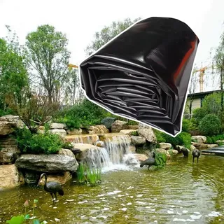 CHAOJIMALI Teichfolie HDPE, Teichfolien Flexibel Fischteichfolie Stärke 0.12mm 3x2m 4x6m 8x10m 12x15m Faltbare Teichhäute Liner für Außenteiche, Reißfest Strapazierfähiges (Größe : 9x4m)