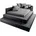 MAINTAL Polsterbett 246 x 72 cm Grau/Schwarz