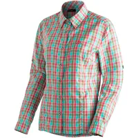 Maier Sports Nanni Langarmhemd - Green Lightblue Red Check