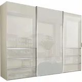 Wiemann Schwebetürenschrank »Malibu, stilvolles Design, Made in Germany«, mit Glasfront, in verschiedenen Breiten, Schubladen Selbsteinzug champagner/Champagnerglas, , 530341-0 B/H/T: 250cm x 217 cm x 67 cm