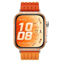 Huawei Watch Fit 5 Pro BT 44 mm Titangehäuse Weiß Nylonarmband Orange