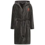 Carlo Colucci Kapuzen-Bademantel Como in Anthrazit | XXL