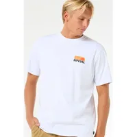 Rip Curl Surf Revival Stacked Kurzarm-t-shirt - white M
