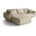 cornero Eckcouch Velours 3-Sitzer Beige