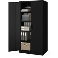 Jan Nowak Metallschrank Aktenschrank 185 x 90 x 60 cm Schwarz