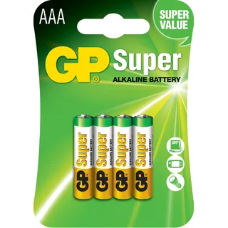GP Batterie Alkaline AAA), Micro, LR 03, 1,5V)