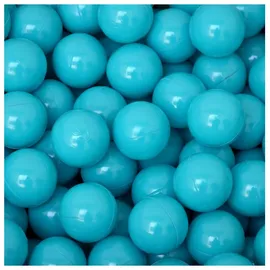LittleTom 50 Bälle für Bällebad 5,5cm Babybälle Plastikbälle Baby Spielbälle Türkis