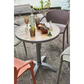 Woood Bartisch Jeppe rund 70 x 110 cm Braun/Grau