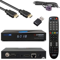 Octagon SFX6018 S2+IP Full HD Sat IP-Receiver mit 300Mbit/s WLAN Stick (Linux E2 & Define OS, DVB-S2, 1080p, H.265, HDMI 1.4b, USB 2.0, WLAN, LAN, Kartenleser, Aufnahmefunktion, NONIC HDMI-Kabel)