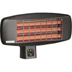 Wandheizstrahler | Schwarz | 2000W | 3 Heizstufen | Infrarotstrahler Terrasse, Terrassenheizstrahler
