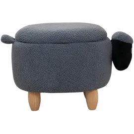 Svita Tierhocker, Stauraum Kinderhocker Sitzhocker Kinderzimmer Sitzbox Schaf Grau - Svita