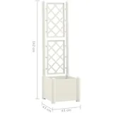 vidaXL Pflanzkübel mit Spalier 43 x 43 x 142 cm Weiß